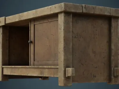 Workbench 2B Low-poly 3D model