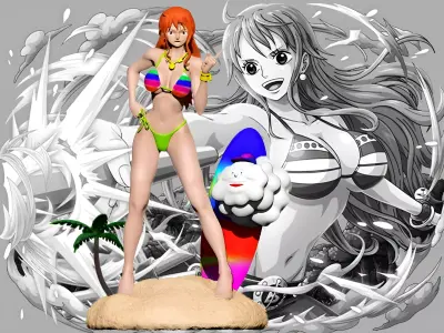 NAMI - ONEPIECE - 3D MODEL - SPLIT PART 3D print model