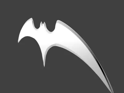 The BATARANG bat symbol Low-poly 3D model