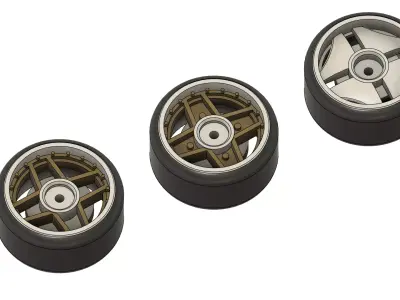 Classic JAPAN wheels set in HW scale 3D print model