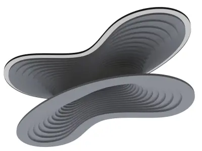 Parametric Modern Design Glass Tables 02 3D model