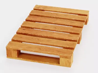 Pallet V3 - Wooden Shipping Platform 3D model
