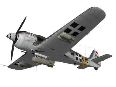 Focke Wulf Fw190 F8 3D model purchase