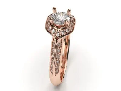 solitaire with ring sizes  8 part S23 3D print model
