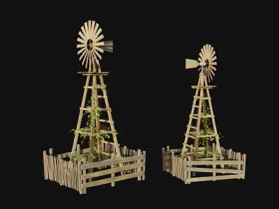 Farm Windmill Low-poly 3D model purchase