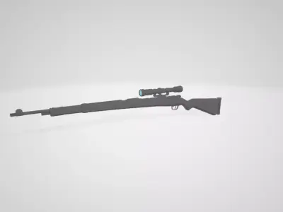 LowPoly  Old Sniper Free 3D model