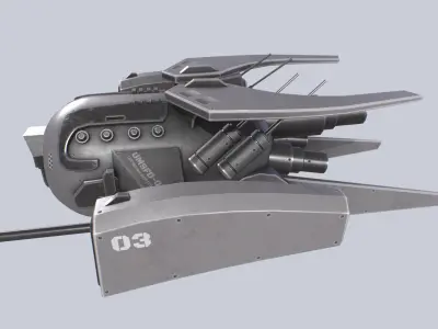 Unmanned Scifi Drone Low-poly 3D model by Anima-Z