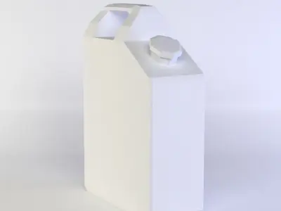 White jerry can  Low-poly 3D model