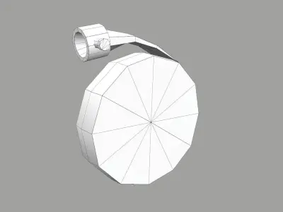 Fire hose  Low-poly 3D model