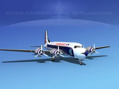 Douglas DC-4 Eastern Airlines 2 3D model