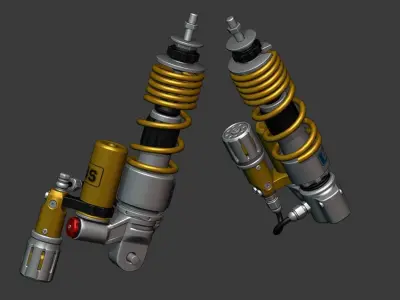 Ohlin Double Shock for Vespa Sprint Low-poly 3D model