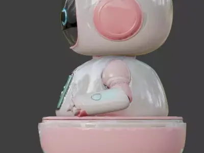 Cute Hover Bot 3D Model v3 Low-poly 3D model