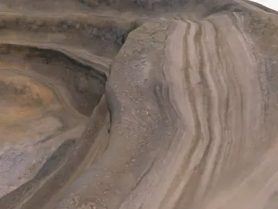 Open Pit Quarry Landscape M1 3D model