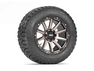 OFF ROAD WHEEL AND TIRE COLLECTION 3 3D Model Pack