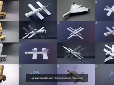 Eprius Leonidas and Russian Drones 3D Model Pack