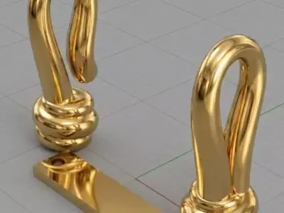 S Hook Clasp for Bracelet with Engravable 3D print model