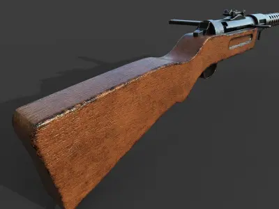 Lowpoly Mp28 AR VR  Low-poly 3D model