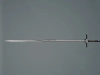 game ready low poly sword Free 3D model