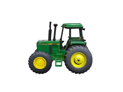 1980s Farm Tractor Classic Agricultural Utility Machine 3D model