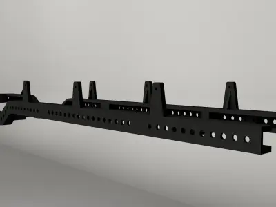 3D printable truck chassis frame 8x8 3D print model