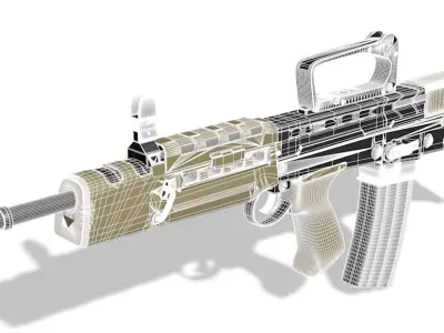 England assault rifle L85A2 3D model