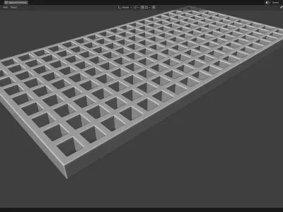 Steel Grating Flooring 3D print model