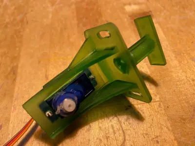 Model Railway Railroad Servo Mount Bracket plus Alignment Tool 3D print model