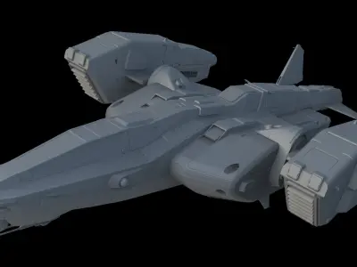 Sci Fi Dropship 3D model buy
