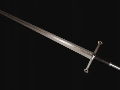 The shards of Narsil and Anduril from The Lord of the Rings 3D model