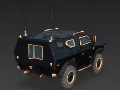 Shadow-Recon Stealth Transport 3D Model Low-poly 3D model