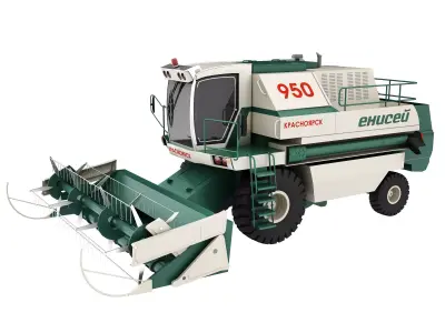  Harvester Low-poly 3D model