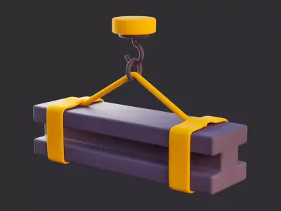 Stylized Lifting Beams 3D model