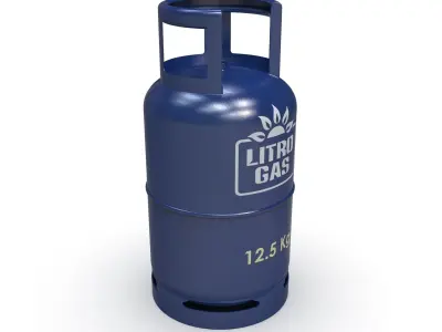 Household LPG gas cylinder Free 3D model