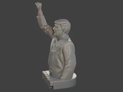 Donald Trump Fight Sculpture 3D print model