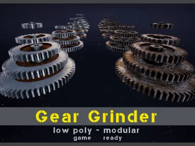Gear Grinder Asset Pack Low-poly 3D model