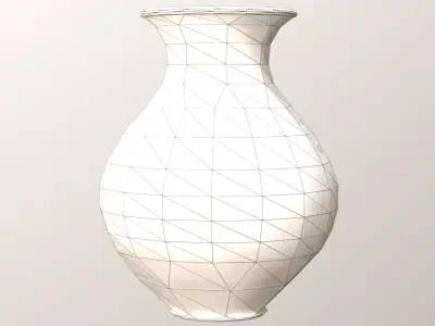 Clay Vase dusty antique old pottery Low-poly 3D model