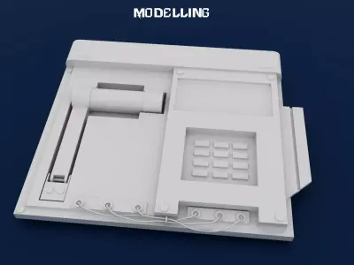 Industrial Security Control Panel Low-poly 3D model