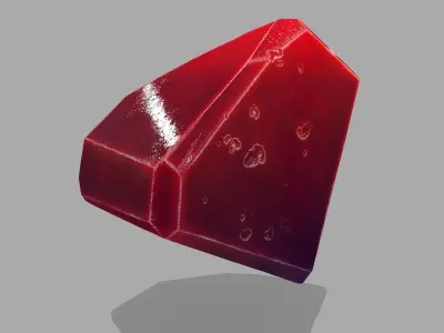 crystal set 4 jade Low-poly 3D model