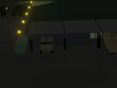 Military Base Low Poly Low-poly 3D model