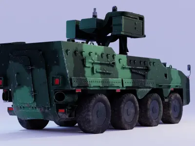 Pandur II 8x8 - Blender Asset Low-poly 3D model