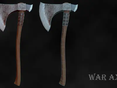 Low Poly War Axe  Free low-poly 3D model