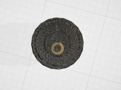 Lowpoly Lined Bomb Free low-poly 3D model