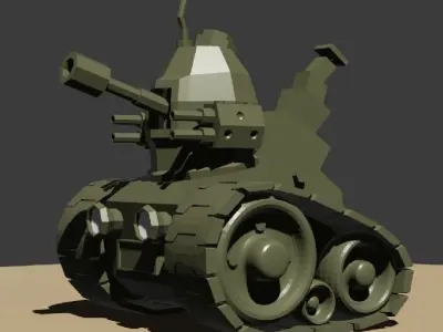 Mini War Tank - lowpoly Low-poly 3D model