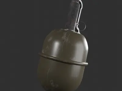Low-poly RGD-5 grenade Low-poly 3D model