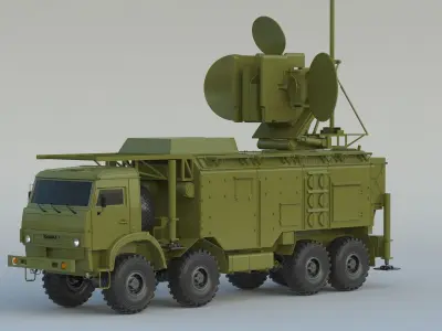 Krasukha Electronic Warfare System 3D model