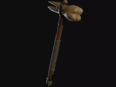 Toothmace Game Ready Weapon Low-poly 3D model