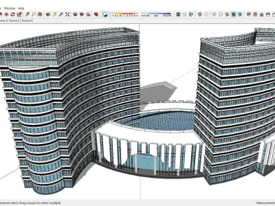 Sketchup Hotel H4 3D model