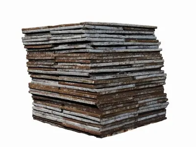 Iron Plate Low-poly 3D model