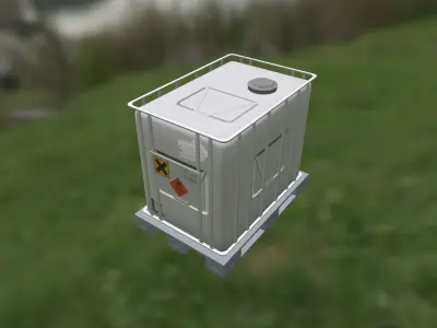 IBC container in palette Low-poly 3D model