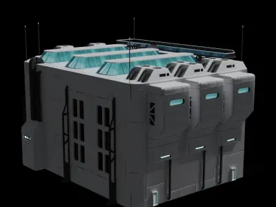 Sci-fi Warehouse 3D model purchase